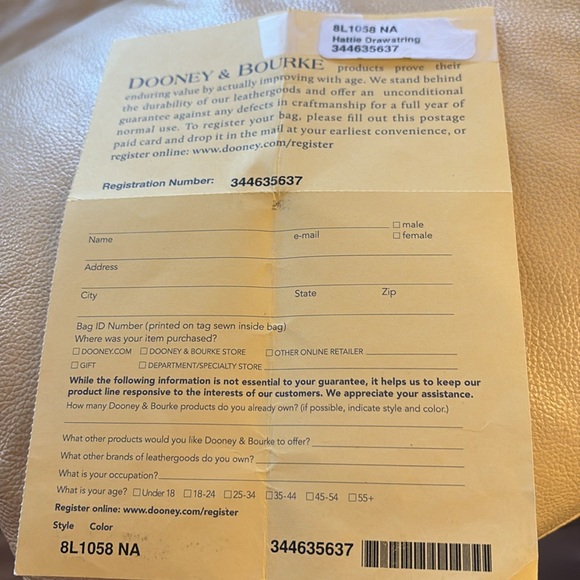 DOONEY & BOURKE FLORENTINE HATTIE DRAWSTRING BAG - Picture 16 of 16